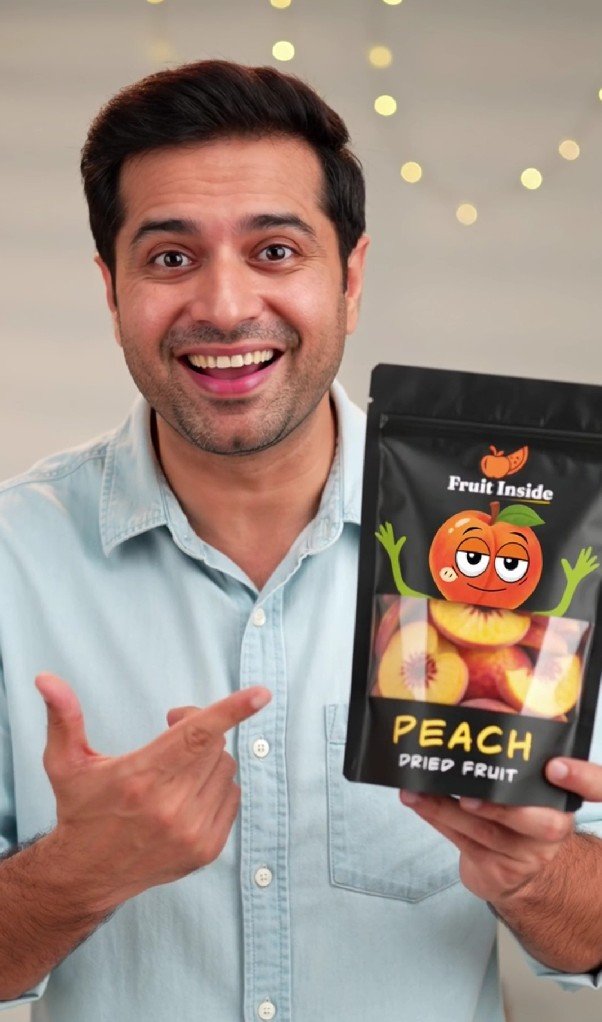 Customer photo of Inside Fruit peach pouch